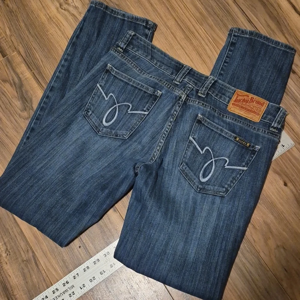 Lucky Brand Women's Straight Leg Blue Jeans - Picture 2 of 4